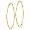 thumbnail image 2 of 10k Polished Endless Tube Hoop Earrings, 2 of 3