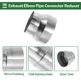 thumbnail image 4 of Adaptador de tubo reductor concéntrico de codo de escape mandrel de 3.5 a 4.5 pulgadas OD Unique Bargains, 4 of 7