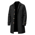 thumbnail image 4 of Miqool Mens Trench Coat Turndown Collar Button Down Long Sleeve Mid Length Winter Casual Business Outerwear Overcoats with Pockets M-XXXL, 4 of 9