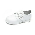 thumbnail image 2 of EIGHT EIGHTEEN Leatherette Strap School Dress Shoe (Infant/Toddler Boys) - Pat (White,Size 6 Toddler), 2 of 3