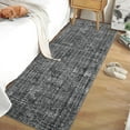 thumbnail image 4 of Washable Runner Rug 2x6 Modern Runner Solid Grey Runner Hallway Runner, Distressed Plain Rug, Low Pile Non Slip Soft Runner, Accent Rug for Kitchen, Entryway, Bedside, 4 of 9