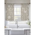 thumbnail image 5 of Beige Butterfly Botanical Semi Sheer Curtains 54 Inch Length 2 Panels Set, Summer Plants Line Art Sheer Kitchen Curtain Privacy Voile Window Curtain for Living Room Bedroom Rod Pocket Drapes, 5 of 8