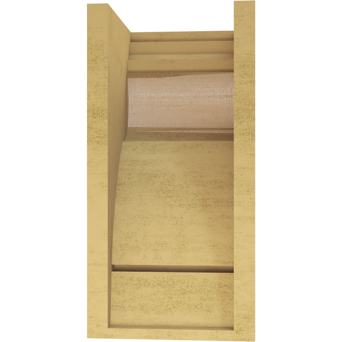8"W x 8"D x 16"H Wide Mayflower Rough Cedar Woodgrain TimberThane Corbel, Primed Tan