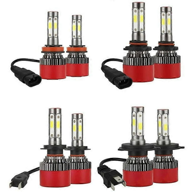 4-Side LED Headlight Kits 2800W 200000LM Bulbs 6000K Car LED Headlight Bulbs Auto Led Headlamp LED Light Car Accessories