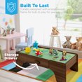 thumbnail image 5 of Best Choice Products Kids 70-Piece Train Table, Large Multipurpose Wooden Playset w/ Reversible Table Top - Walnut, 5 of 7