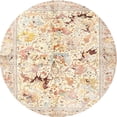 thumbnail image 1 of Ahgly Company Indoor Round Traditional Peach Beige Persian Area Rugs, 3' Round, 1 of 6