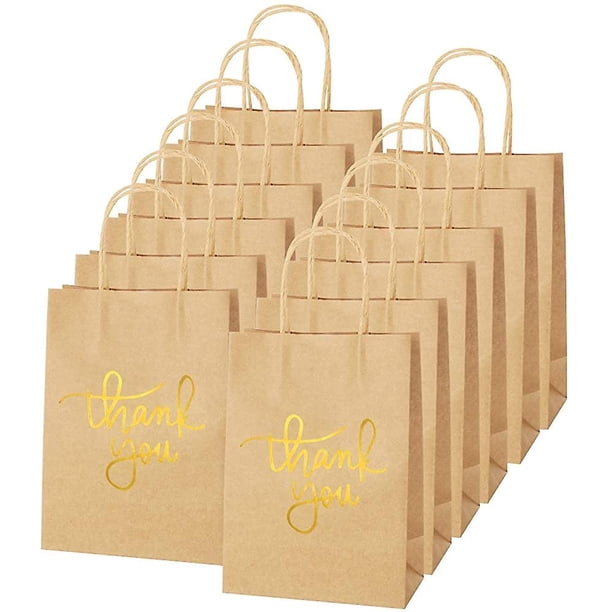 Bolsas De Asa Para Imprimir Pequeñas Bolsas De Regalo Con Asas, 24 Unidades A 8 Colores De Papel Kraft Marrón Para Fiesta, Bolsas De Regalo Para Navidad, Cumpleaños De Niños, Suministros De
