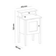 thumbnail image 3 of Mesa Lateral Bertolini Charlotte Roble Off White, 3 of 4