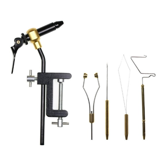5 Pieces Fly Tying Tool Set Fly Tying Bobbin Thread Holder, Finishe, Bobbin Threader, Fly Fishing Tying fly Lure Making Accessories