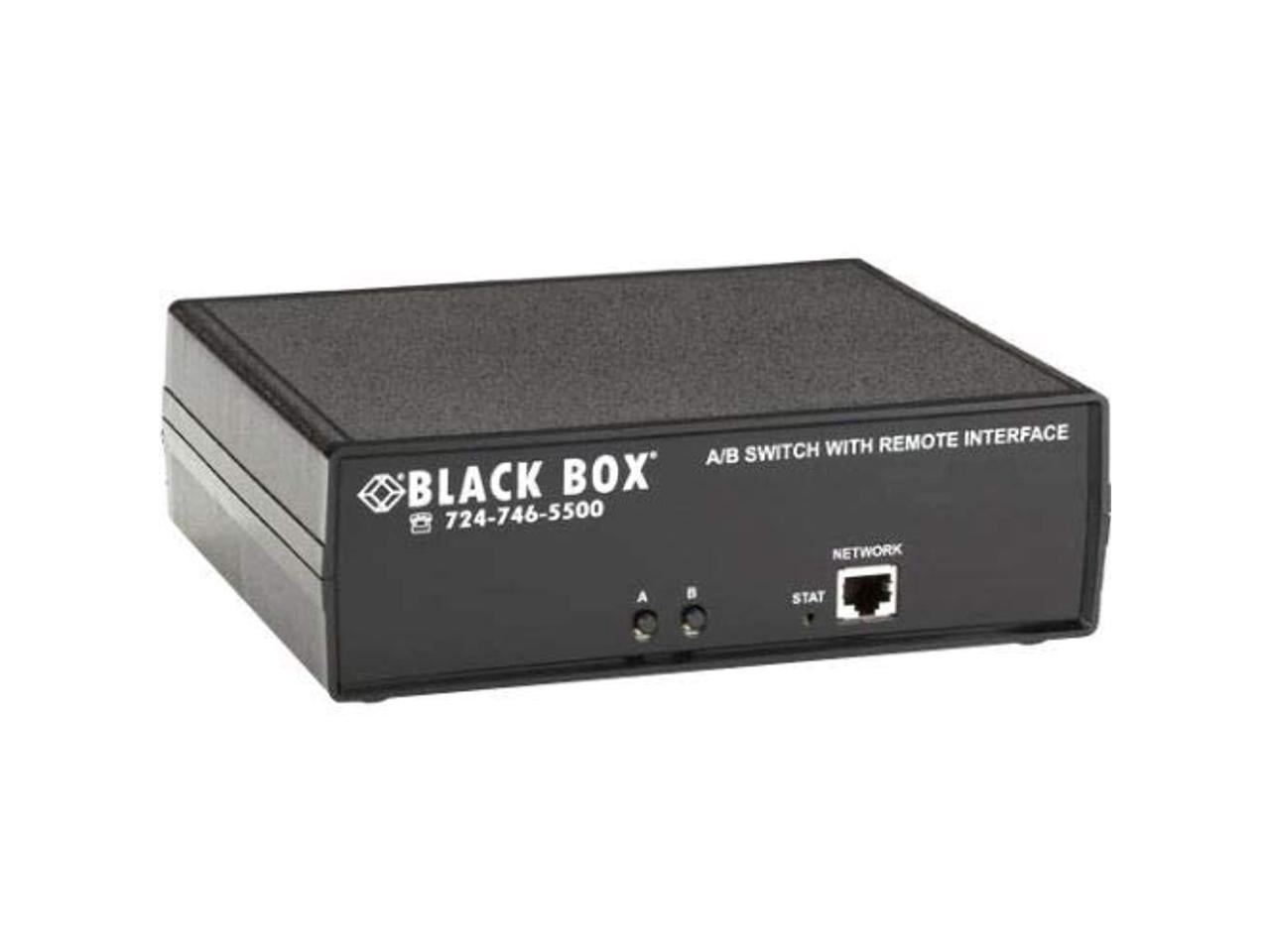 Black Box CAT6 Remotely Controlled Layer 1 A/B Switch, Latching, Ethernet, RS-232