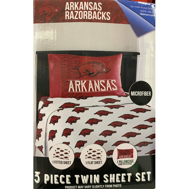 Ncaa Arkansas Razorbacks Twin Sheet Set, Arkansas Razorback Queen Bedding Sets