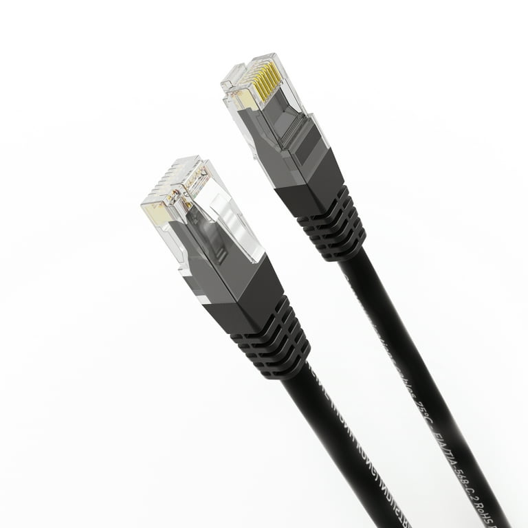 onn. Cat6 Ethernet Patch Cable, RJ45 Network Internet Stranded Cord, 25',  Black 