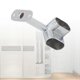 thumbnail image 3 of 2pcs Alloy Ceiling Mounted Bracket Corner Wardrobe Rod Clothes Rail Lever Holder, 3 of 5