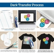 Hello Hobby Dark Fabric Transfer Paper, Inkjet Printable, 8.5 x 11, 5 Sheets