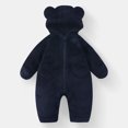 thumbnail image 4 of KJameas Baby Boys Girls Jumpsuit Fuzzy Fleece Heart Pocket Bear Hooded, 4 of 5