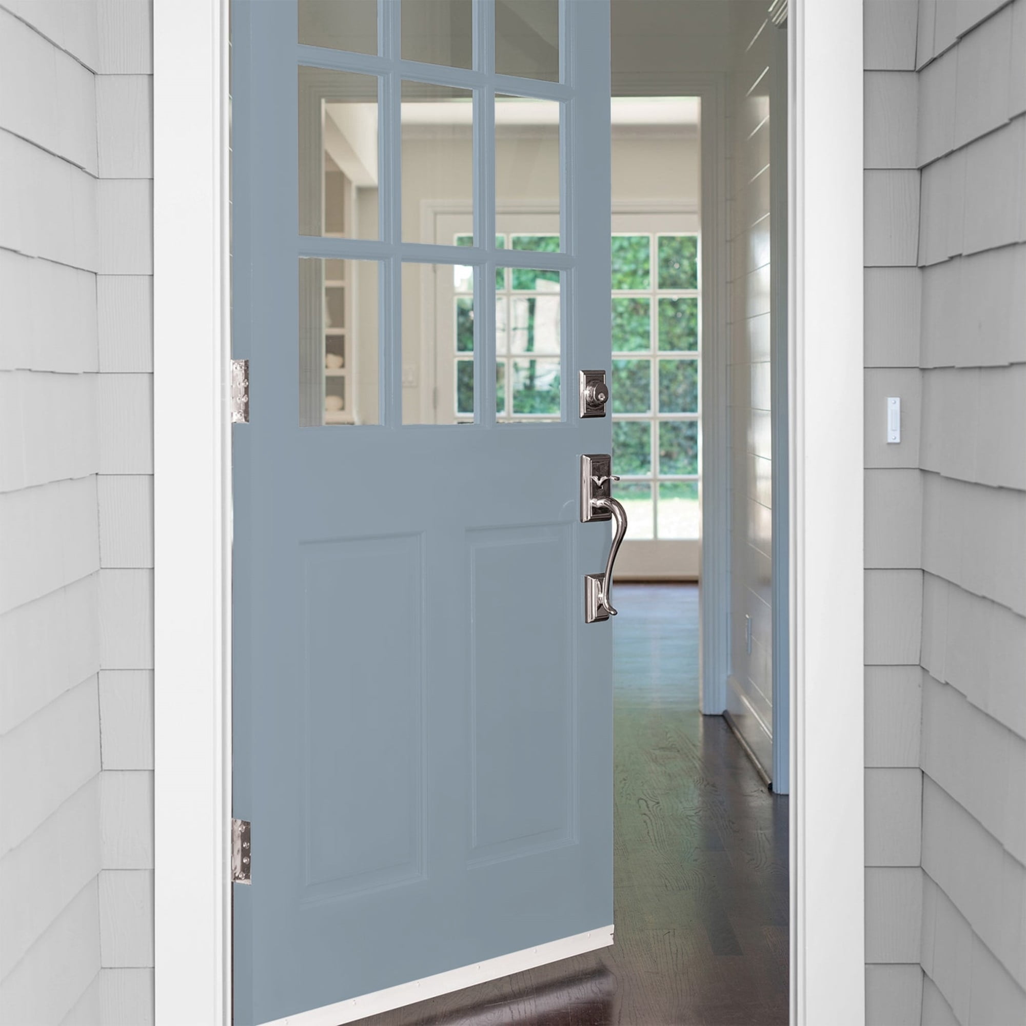 Glidden High Endurance Plus Lost At Sea Satin Exterior Paint and Primer, 1 Quart