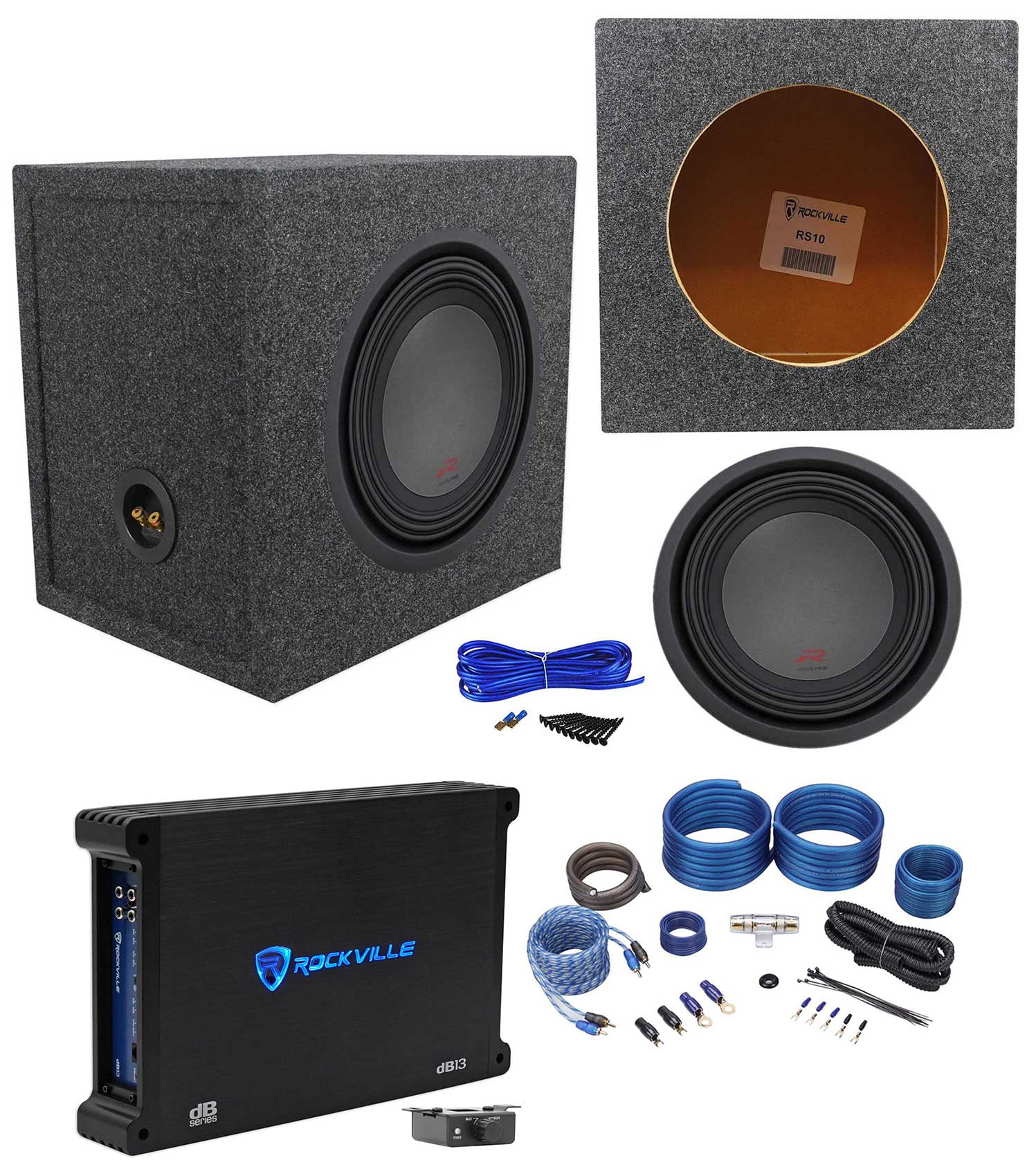Alpine RW10D4 10" 2250w Car Subwoofer+Sealed Sub Box+Mono Alpine RW10D4 10" 2250w Car Subwoofer+Sealed Sub Box+Mono