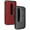 Red, variant on Nakedcellphone [Grid Texture] Snap-On Hard Case Cover with [Rotating/Ratchet] Belt Clip Holster Holder for LG Classic Flip Phone L125DL