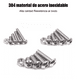 thumbnail image 4 of Tornillos De Cabeza Hexagonal M3 M4 M5 Plana 500 pcs, Plata, 4 of 5