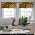 thumbnail image 3 of LALILO Kitchen Curtain Valance Universe Calendar Rod Pocket Window Curtain 52"x 18" Set of 2, 3 of 6