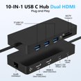 thumbnail image 4 of Estación de acoplamiento para laptop Fophmo USB-C con doble HDMI 4K y PD de 100 W, 4 of 8