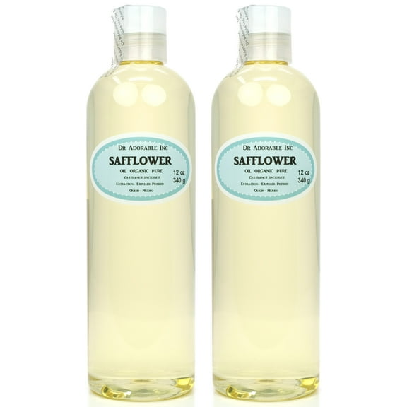 Dr. Adorable - 100% Pure Safflower Seed Oil High Oleic Organic Cold Pressed Moisturizing Oil For Face Skin Hair - 24 oz