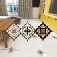 thumbnail image 6 of Girlsshop 36Pcs Tile Wall Stickers Waterproof Diagonal Floor Decor Kitchencabinet Bathroom,C, 6 of 7