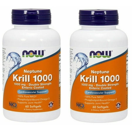 Now Foods - Neptune Krill 1000, Krill Oil 1000 mg 60 Softgels - 2 (Best Neptune Krill Oil Supplements)