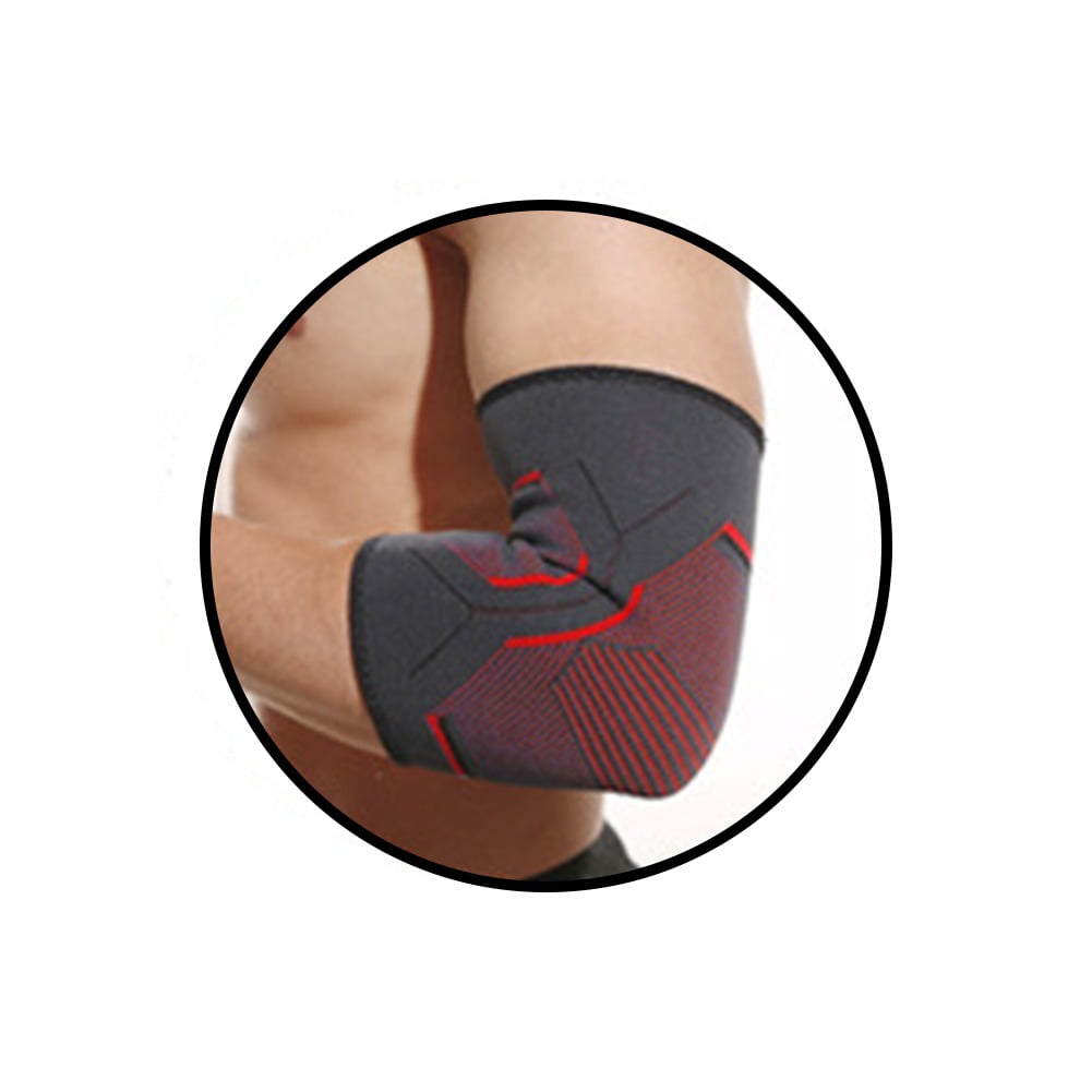 Details about   2Pc Nylon Knitted Elbow Pad Pressure Belt Breathable Protection Universal Sports 
