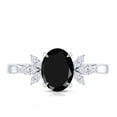 thumbnail image 4 of Rosec Jewels Real Black Onyx Oval Engagement Ring for Women - 1 Ct - Black Onyx Diamond Ring - AAA Grade - with Jewelry Box, 925 Sterling Silver, US 4.00, 4 of 8