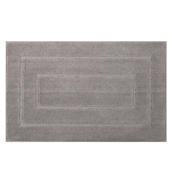 Bathroom Rugs Sets 1 Piece, Soft Absorbent Chenille Bath Mats and Toilet Rug, Quick Dry, Home Decor Accessories, Bath Mat Set for Bathroom (19.69*31..5*1.97 IN, Grey)