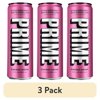 (3 pack) Prime Sugar Free Energy Drink, Strawberry Watermelon, 12 fl oz, Can, 200mg Caffeine