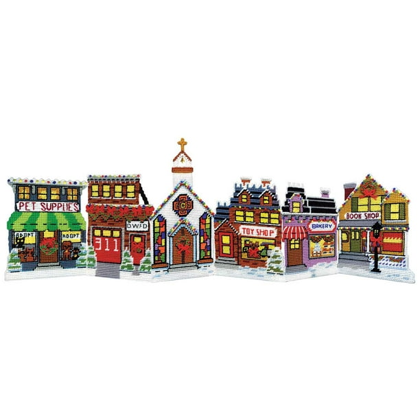 Design Works Christmas Village Plastic Canvas Kit