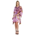 thumbnail image 1 of Bimba Printed Caftan Gown Maxi Robe Dress For Women Beachwear Short Swimsuit Cover Up, 1 of 7
