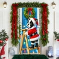 thumbnail image 5 of TanSiDing 1pcs Christmas Door Cover Decoration Santa Claus Front Door Cover Xmas Hanging Banner Santa Background for Home Holiday Christmas Decoration 35.43*70.87in, 5 of 6