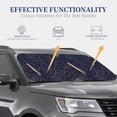 thumbnail image 3 of Goofa Navy Dark Blue Pattern 2 Piece Car Windshield Sun Shade Foldable | Front Windshield Shade for Sun, Heat and UV Rays | Sunshade for Car Front Window-Medium, 3 of 7