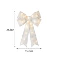 thumbnail image 4 of 21x15 in LED Christmas Wreath Bows Extra Large Bows 72 LED Lights Wreath Huge Bow Door Wall Xmas Tree Top Decor for Indoor Outdoor Winter Xmas Party, 4 of 6