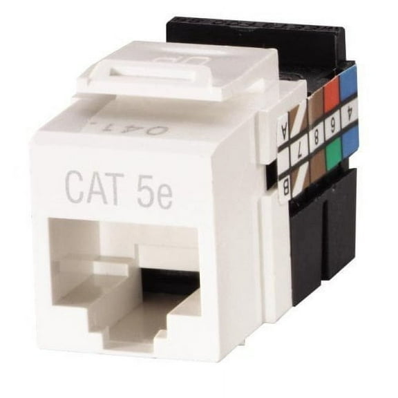 Leviton R06-5G108-00W Cat 5e 8-Wire QuickPort Adaptor Jack, White