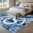 thumbnail image 4 of 5'x8' Area Rugs, White Blue Octopus Coastal Indoor Outdoor Area Rug for Living Room Bedroom, Summer Beach Shell Coral Washable Bathroom Rugs Kitchen Floor Carpet Mats Home Decor Aesthetic, 4 of 8