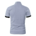 thumbnail image 4 of Bibifish Mens Polo Shirts Antler Stag Embroidery Contrast Accent Short Sleeve Shirts Classic Fit Business Wear Casual Tops, 4 of 4