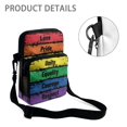 thumbnail image 5 of Chririnla Crossbody Bags for Hiking, 2 Layers Lightweight Crossbody Purse for Women Rainbow Pride Stripes Shoulder Purse, 5 of 7