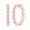 Rose Gold Vermeil Plated Silver, variant on 1/20 ct Natural White Diamond Huggie Hoop Earrings For Women
