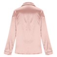 thumbnail image 5 of Womens Satin Pajamas Shirt Silk Long Sleeve Sleepwear Tops Button Down Loungewear Soft Lightweight Pjs Nightwear, 5 of 7