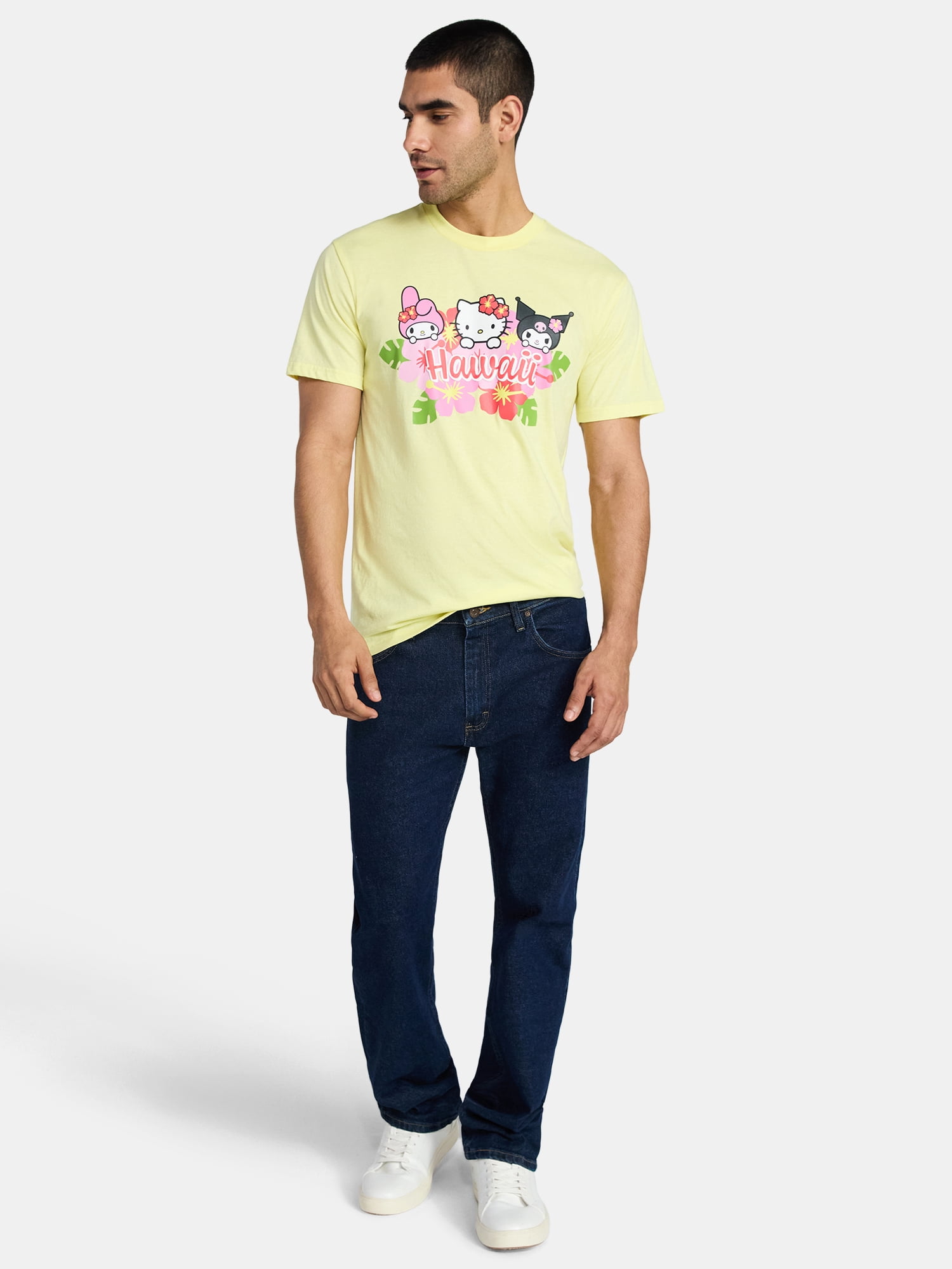 Hello Kitty x Hawaii Men's and Big Men's Graphic Tee, Sizes XS-3XL