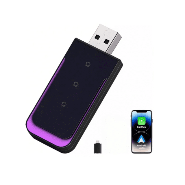 Car Play Adaptador Inalámbrico Y Android color negro