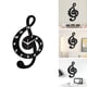 thumbnail image 2 of Reloj de pared con notas musicales. Reloj de pared con notas musicales y teclas de piano., 2 of 8