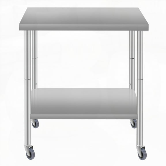 30''*24'' Commercial Work Table in Stainless Steel for Home & Restaurant - 34'' Height & Easy Cleaning