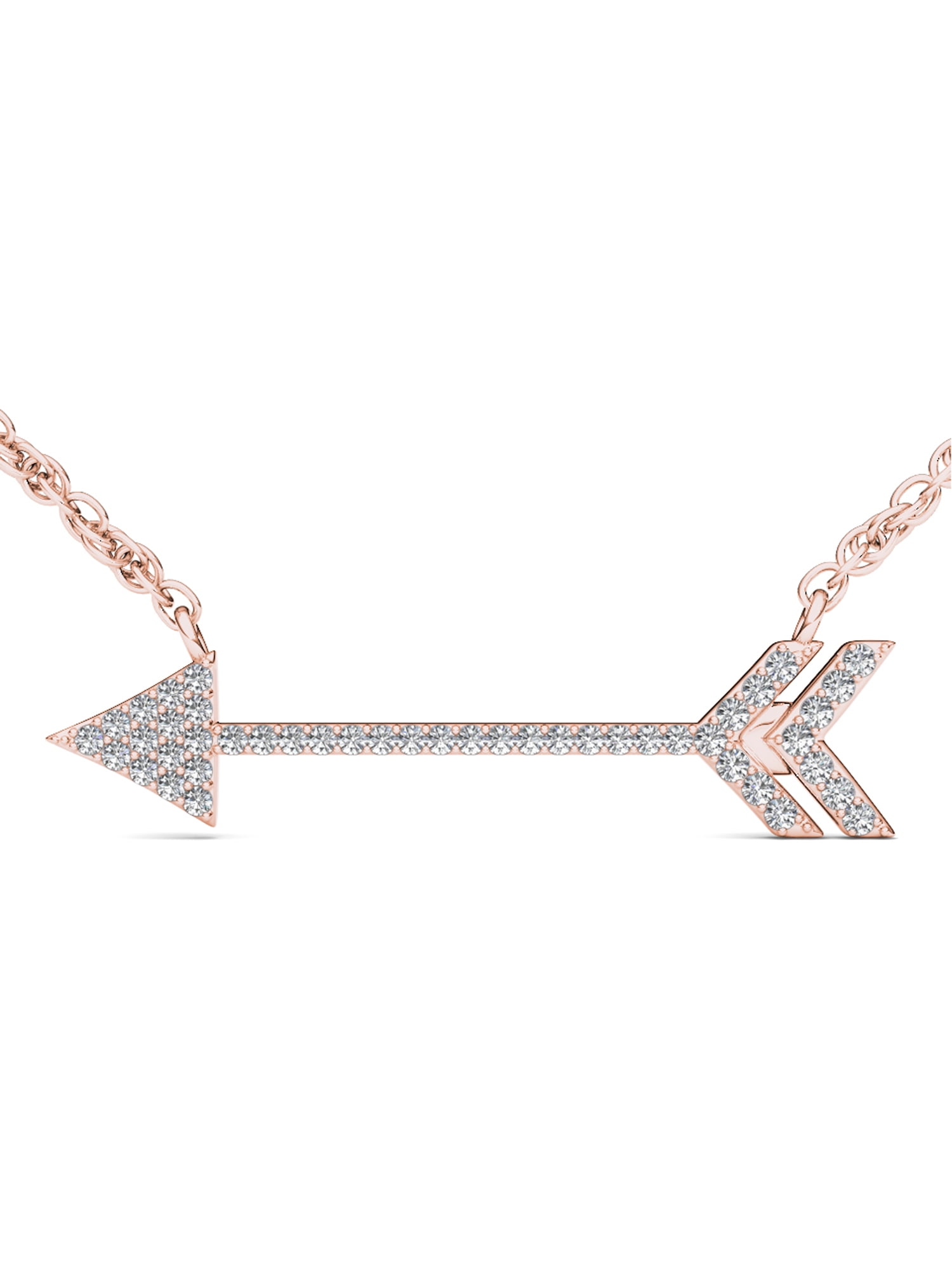 Imperial 1 5 Carat T.W. Diamond Arrow-Shape 10kt Rose Necklace by Imperial Jewels