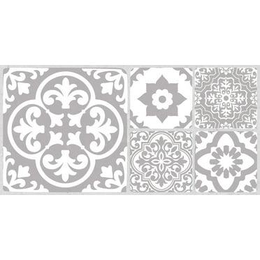 FloorPops Valencia Grey Peel and Stick Floor Tiles