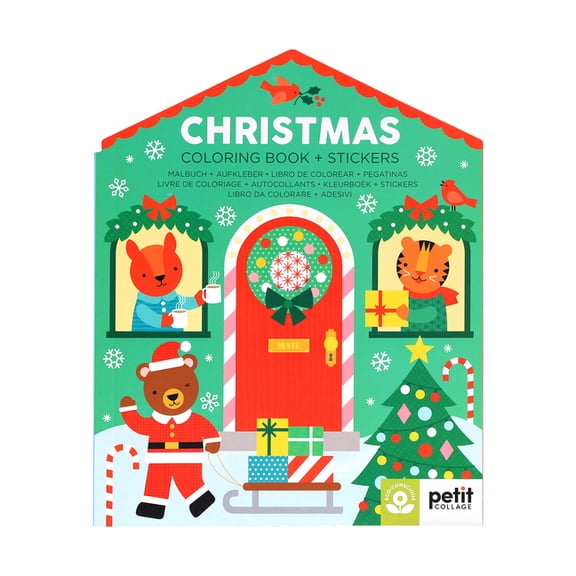 Christmas Coloring Book   Stickers, (Paperback)